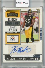 2023 Panini Contenders Keeanu Benton Rookie Ticket Auto #196 RC Pittsburgh Steelers