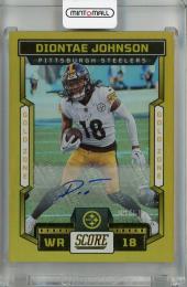 2023 Panini Score Diontae Johnson Base Signatures Gold Zone #218 Auto ※状態難【09/50】 Pittsburgh Steelers