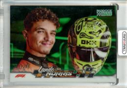 2024 Topps Paddock Pass Formura 1 Lando Norris #57 Base Chrome Green Refractor Parallel【221/275】