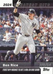 2025 Topps SERIES.1 MLB #HGH-2 Ben Rice インサートカード 2024's Greatest Hits RC