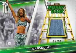 2019 Topps WWE Money in the Bank Money in the Bank 2017 Carmella Superstar Mat Relics(Lastナンバー!) 99/99