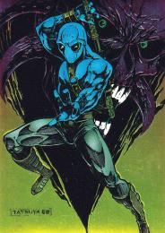 1993 Zen Intergalactic Ninja    (purple monster in background)/By Tatsuya Ishida