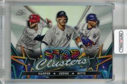 2023 Topps Cosmic Chrome Mookie Betts/Bryce Harper/Aaron Judge Stars Clusters #SC-5