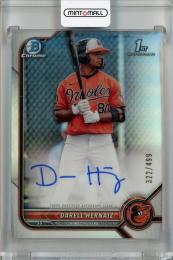 2022 Topps Bowman Darell Hernaiz Chrome Prospect Autographs Refractor #CPA-DHZ 1st【322/499】 Baltimore Orioles