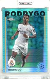 2024-25 Topps Chrome Uefa Competition Rodrygo #48 Base Aqua Prism Refractor Parallel【065/199】 Real Madrid C.F.