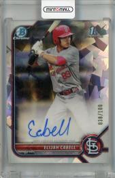 2022 Topps Bowman Elijah Cabell Chrome Prospect Autographs Purple #CPA-EC 1st【038/100】 St. Louis Cardinals