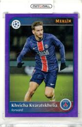 2024-25 Topps Merlin Uefa Club Competition Khvicha Kvaratskhelia #177 Base Purple Refractor Parallel【09/15】 Paris Saint-Germain