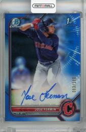 2022 Topps Bowman Jose Fermin  Chrome Prospect Autographs Blue #CPA-JF 1st【093/150】 Cleveland Guardians