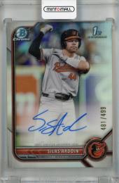2022 Topps Bowman Draft Silas Ardoin Chrome Draft Pick Autographs Base Refractor #CDA-SA 1st【481/499】 Baltimore Orioles