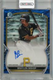 2023 Topps Bowman Braylon Bishop Chrome Prospect Autographs Blue Lunar Crater #CPA-BB 1st【032/150】 Pittsburgh Pirates