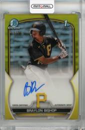 2023 Topps Bowman Braylon Bishop Chrome Prospect Autographs Yellow #CPA-BB 1st【11/75】 Pittsburgh Pirates