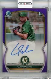 2023 Topps Bowman Colin Peluse Chrome Prospect Autographs Purple #CPA-CPE 1st【126/250】 Oakland Athletics