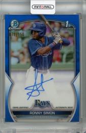 2023 Topps Bowman Ronny Simon Chrome Prospect Autographs Blue #CPA-RS 1st【078/150】 Tampa Bay Rays