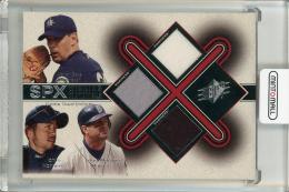 2001 SPx Ichiro/Edgar Martinez/Aaron Sale Winning Materials Update Trios Seattle Mariners