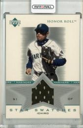 2002 Upper Deck Honor Roll Ichiro Star Swatches Game Jersey/#SSI2 Helmet Seattle Mariners
