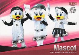 2025 BBM 千葉ロッテマリーンズ #M69 マーくん/リーンちゃん/ズーちゃん マスコット チェックリスト レギュラーカード