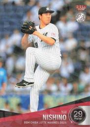 2025 BBM 千葉ロッテマリーンズ #M12 西野勇士 キラカード版レギュラーカード