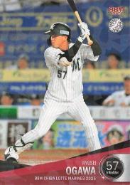 2025 BBM 千葉ロッテマリーンズ #M53 小川龍成 キラカード版レギュラーカード