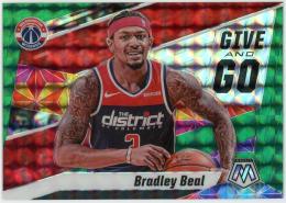 2019-20 Panini Mosaic Give and Go Mosaic Green #9 Bradley Beal