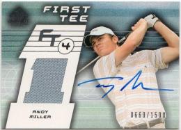 2003 SP Game Used  Andy Miller Relic Autographs 0660/1500
