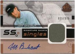2003 SP Game Used  Jeff Brehaut Relic Autographs 035/375
