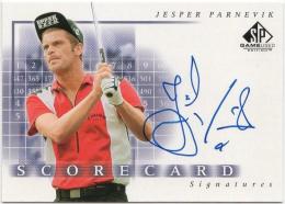 2002 SP Game Used  Jesper Parnevik Autographs