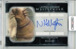 2020 TOPPS Stra Wars Masterwork Klaud Nick Kellington Autograph New Trilogy Signer A-NK
