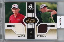 2012 Upper Deck SP Game Used  Bud Cauley / Robert Garrigus Tour Gear Dual Gold #TG2CG 19/35