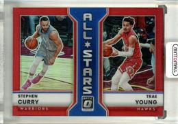 2022-23 Panini Donruss Optic Basketball Stephen Curry/Trae Young All-Stars Red #2【03/99】 Golden State Warriors/Atlanta Hawks