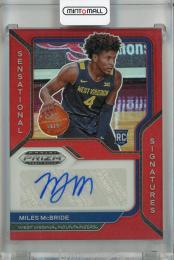 2021-22 Panini Prizm Draft Picks Miles McBride Sensational Signatures Red #38 RC Auto ※へこみ・裏面初期傷あり【083/199】 West Virginia Mountaineers