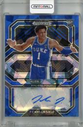 2021-22 Panini Prizm Draft Picks Jalen Johnson College Penmanship Blue Ice Prizm #47 RC Auto ※裏面初期傷あり【15/25】 Duke Blue Devils