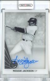 2015 Leaf 25th Clear Reggie Jackson Acetate Autographs Gray New York Yankees