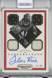 2016-17 Panini Grand Reserve Glen Rice Legendary Cornerstones Quad Jersey Autographs #15【14/99】 Miami Heat