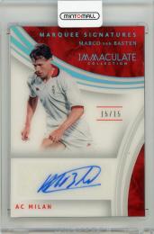 2017 PANINI Immaculate Collection Marco Van Basten Marquee Signatures Sapphire #100【15/15】 AC Milan