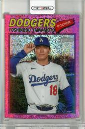 2026 Topps Heritage Yoshinobu Yamamoto Chrome Pink Sparkle Refractors #371