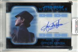 2020 Topps Star Wars Masterwork Amanda Hale as Officer Kandia #A-AH Autographs Blue Foil【71/99】