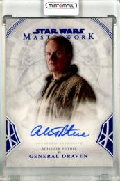 2018 Topps Star Wars Masterwork Alistair Petrie as General Draven #A-AP Autographs Blue Foil【60/99】