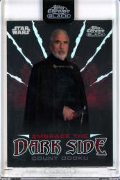 2024 Topps Chrome Black Star Wars Count Dooku #ED-9 Embrace The Dark Side