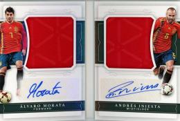 2018 Panini National Treasures Soccer Alvaro Morata/Andres Iniesta Dual Jersey Autographs/DJ-MI【08/20】 Spain