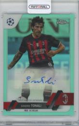 2022-23 TOPPS Chrome Sandro Tonali Autographs Aqua Refractor【069/199】