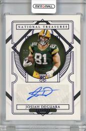 2020 PANINI National Treasures Purple #121 Rookie Signatures Josiah Deguara Green Bay Packers 【23/50】