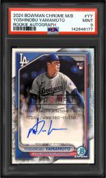 2024 Bowman Chrome Mega Box #CRAYY Yoshinobu Yamamoto Rookie Autographs【092/150】【PSA MINT 9】 (MSV#2205)