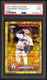 2024 Topps Chrome #553 Yoshinobu Yamamoto Sapphire Gold Refractors【30/50】【PSA MINT 9】 (MSV#2216)