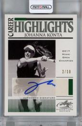 2017 Leaf Signature Series Tennis Johanna Konta Career Highlights Autographs Green #CHJK1【2/10】