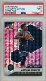 2020-21 Panini Mosaic Anthony Edwards Camo Pink RC #261【PSA 9 MINT】