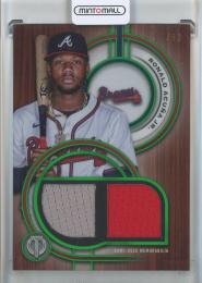 2025 Topps Tribute  Ronald Acuna Jr. Dual Relics Green #DRRAJ【95/99】 Atlanta Braves