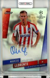 2019-20 Topps Finest Uefa Champions League Marcos Llorente Finest Autograph Atletico de Madrid