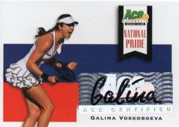 2013 ACE Authentic Grand Slam  Galina Voskoboeva Autograph