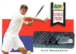 2013 ACE Authentic Grand Slam  Alex Bogdanovic Autograph