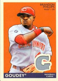 2009 UPPER DECK Goudey  Brandon Phillips Game Used Jersey